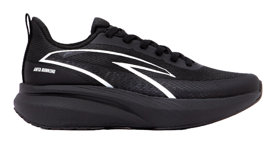 Anta Cushioning And Breathable Low Top Casual Sprint Physical Fitness Test Physical Exam Running Shoes Men's Black 