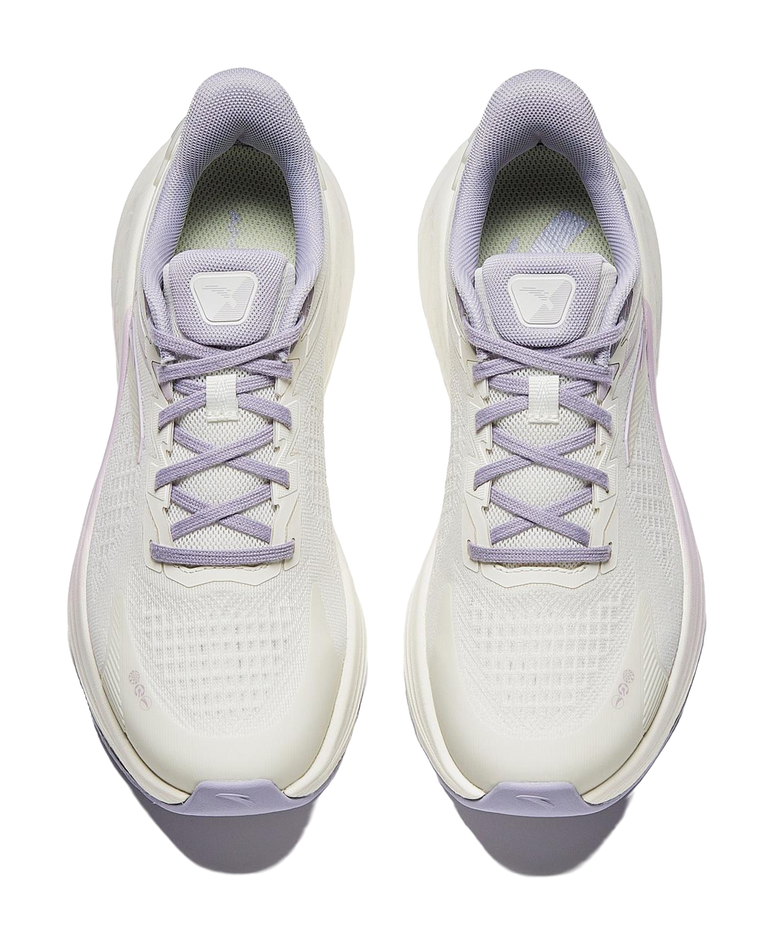 Anta Cushioning Anti-Slip And Wear-Resistant Height Increasing Low-Top Running Shoes Women's White Purple 