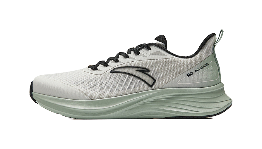 Anta Cushioning Anti-Slip And Wear-Resistant Low-Top Casual Running Shoes Men's Gray Cyan Black 