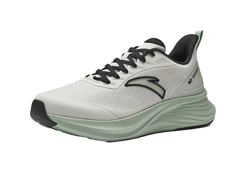 Anta Cushioning Anti-Slip And Wear-Resistant Low-Top Casual Running Shoes Men's Gray Cyan Black 