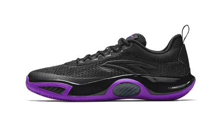 Anta Cushioning Slip Resistant Mid Top Nitrogen Technology Basketball Shoes Mens Black  vjsneaker.com