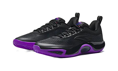 Anta Cushioning Slip Resistant Mid Top Nitrogen Technology Basketball Shoes Mens Black  vjsneaker.com