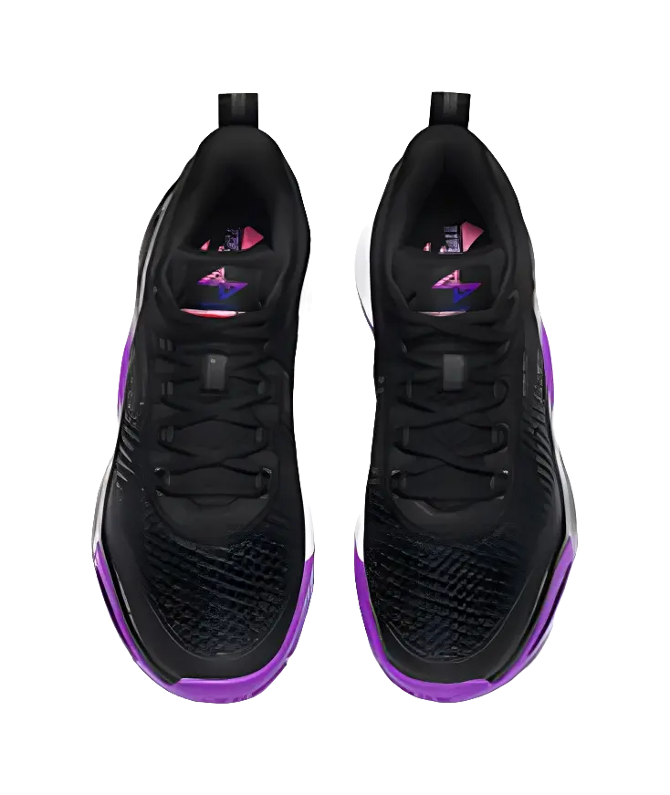 Anta Cushioning Slip Resistant Mid Top Nitrogen Technology Basketball Shoes Mens Black  vjsneaker.com