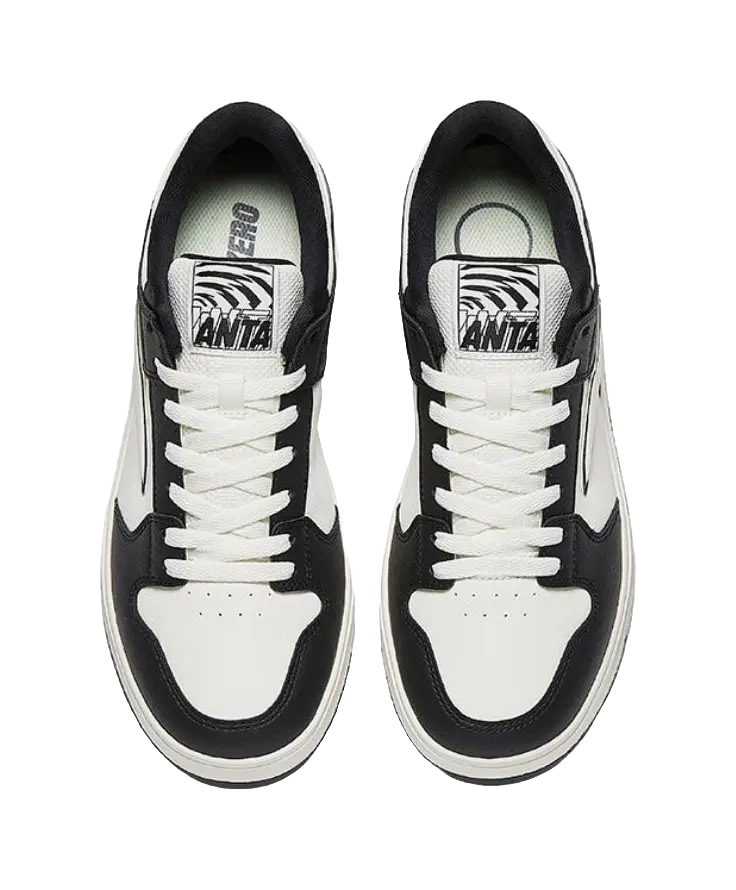 Anta Cushioning, Abrasion Resistant, Height Increasing Low top Skateboard Shoes Men's White Black 