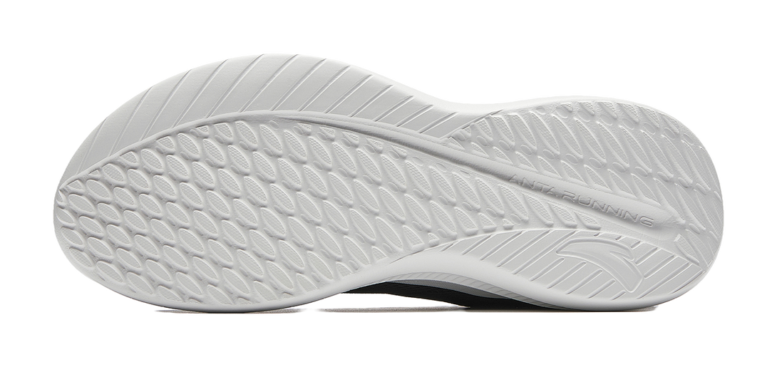 Anta Cushioning, Breathable, Slip Resistant Low top City Commute Running Shoes Men's Basic Black/Papyrus White 