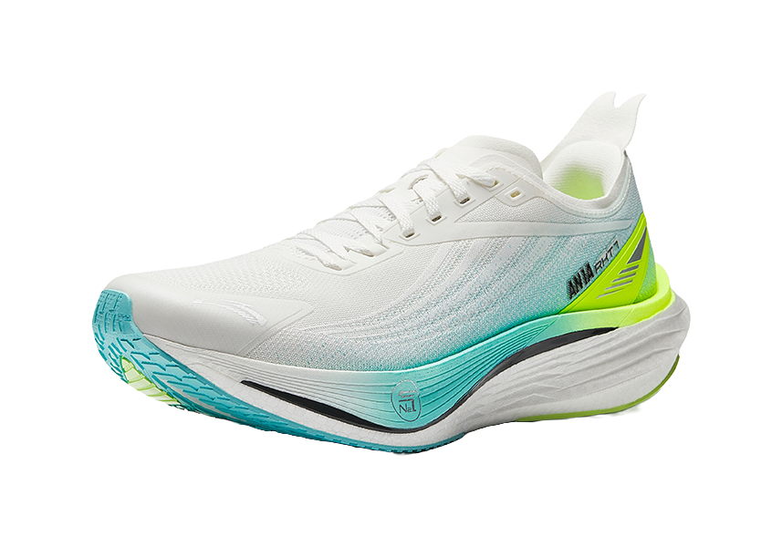 Anta Cushioning, Wear Resistant Low top Casual Running Shoes Men's White Blue Green 