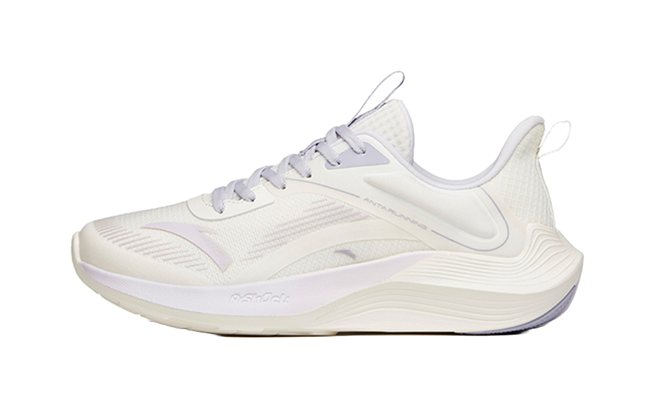 Anta DuCi1 Cushioned Slip Resistant Abrasion Resistant Low Top A shock Casual Running Shoes Women's White Purple Gray 