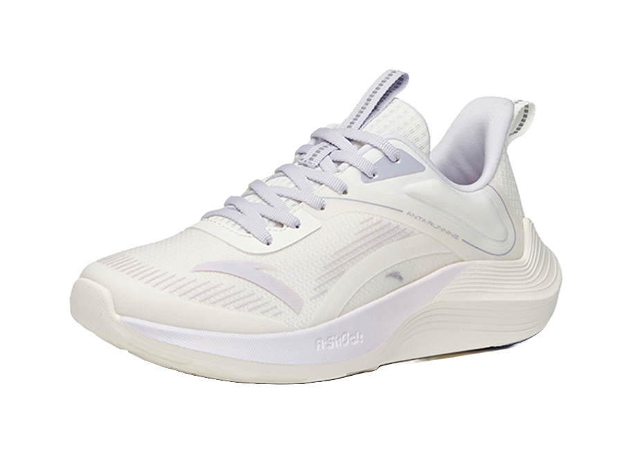 Anta DuCi1 Cushioned Slip Resistant Abrasion Resistant Low Top A shock Casual Running Shoes Women's White Purple Gray 