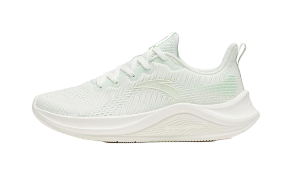 Anta Flyknit Slip Resistant Abrasion Resistant Low top Sprint Running Shoes Women's White Green 