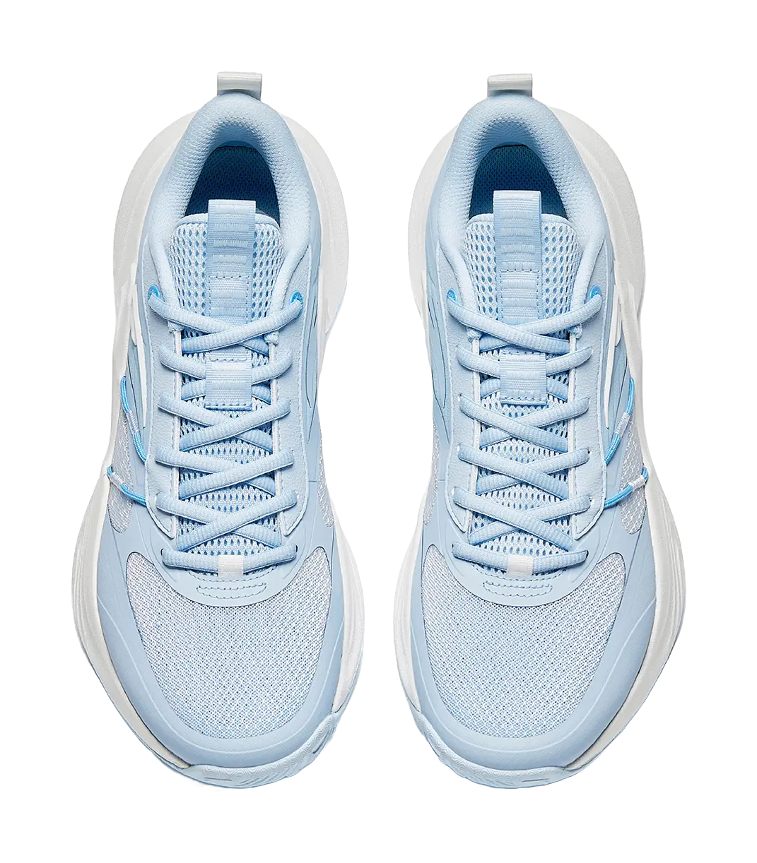 Anta Heat Wave Ice Crystal Abrasion Resistant Slip Resistant Low top Basketball Shoes Mens Moonlight Ice Blue 