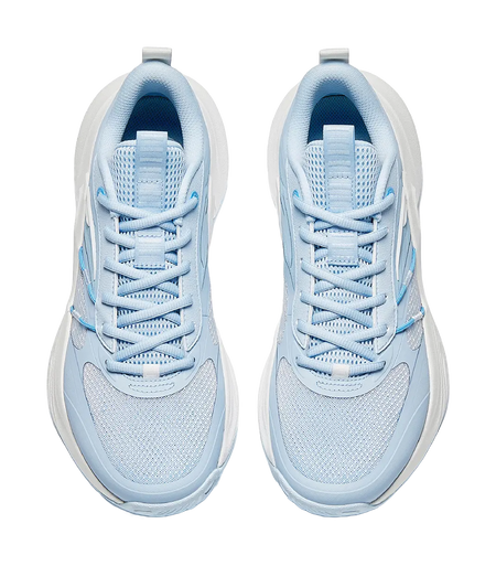 Anta Heat Wave Ice Crystal Abrasion Resistant Slip Resistant Low top Basketball Shoes Mens Moonlight Ice Blue 