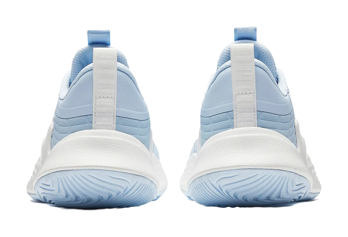 Anta Heat Wave Ice Crystal Abrasion Resistant Slip Resistant Low top Basketball Shoes Mens Moonlight Ice Blue 