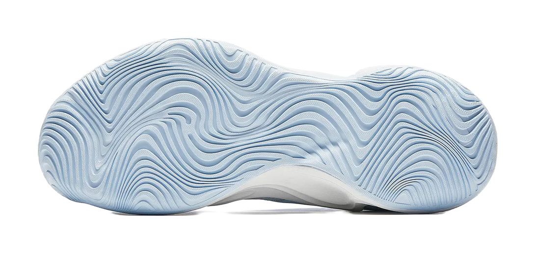 Anta Heat Wave Ice Crystal Abrasion Resistant Slip Resistant Low top Basketball Shoes Mens Moonlight Ice Blue 