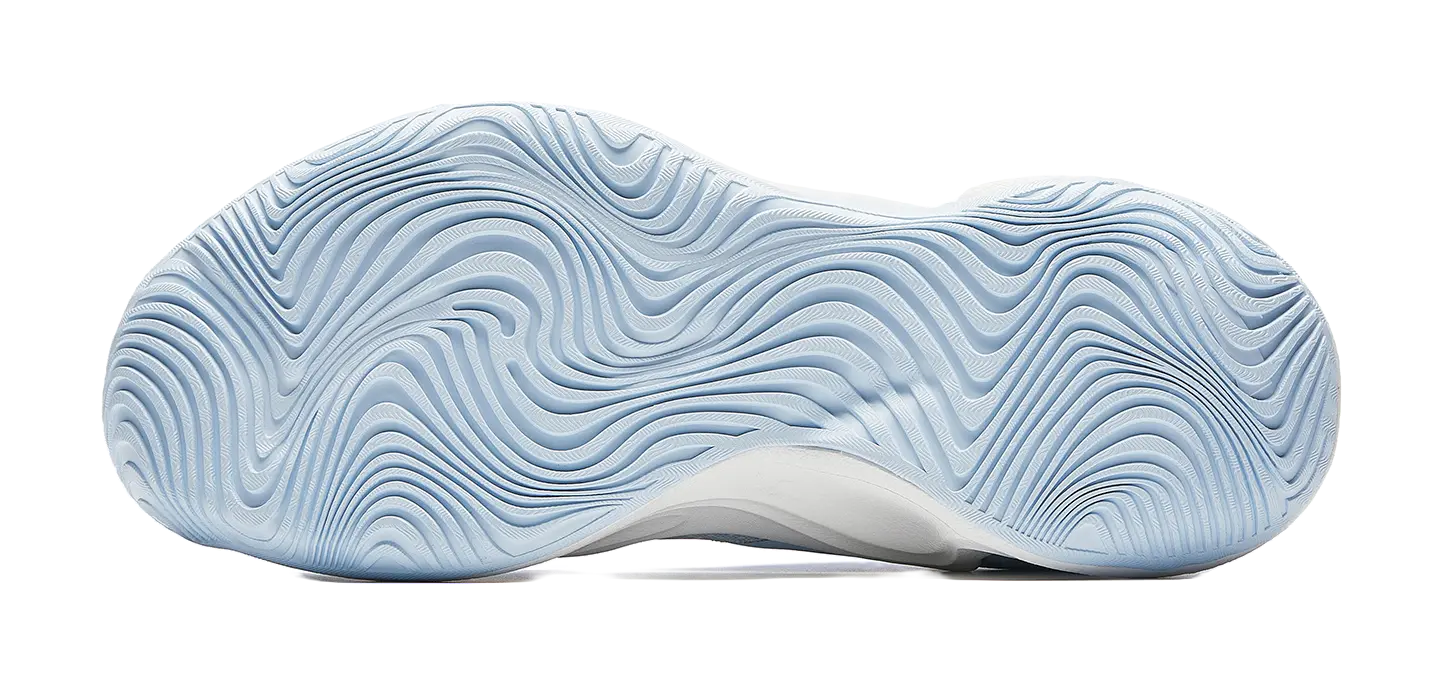 Anta Heat Wave Ice Crystal Abrasion Resistant Slip Resistant Low top Basketball Shoes Mens Moonlight Ice Blue 