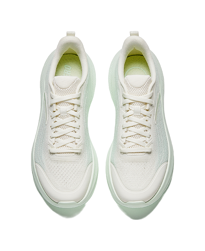 Anta Height Increasing Lightweight Breathable Low top C37 Technology Casual Running Shoes Women's White Green 