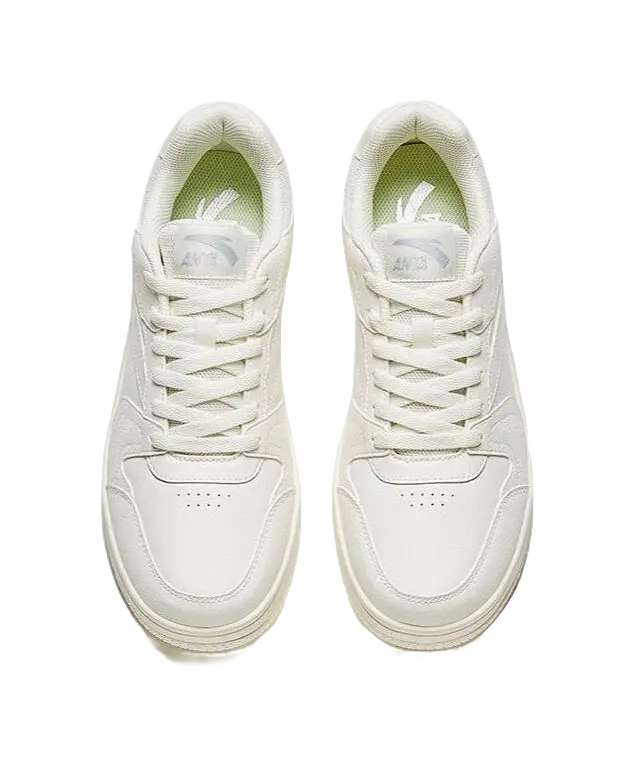 Anta Height Increasing Low top Skateboard Shoes Men's White 