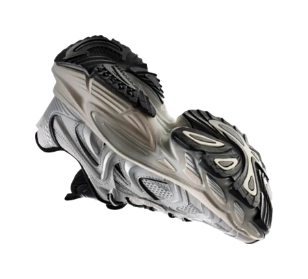 Anta Height Increasing Wear-Resistant Slip-Resistant Low-Top Chunky Sneakers Men's Silver  VJSNEAKER