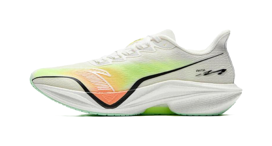 Anta Horsepower 5.0 Cushioning Wear-Resistant Rebound Low-Top Training Running Shoes Men's White Yellow Orange 