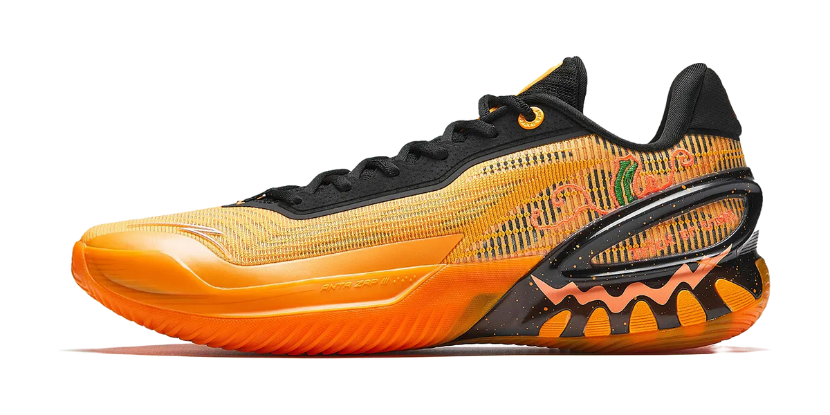 Anta Instant Zap 3 Halloween - Basketball Shoes Men Black Orange  VJSNEAKER