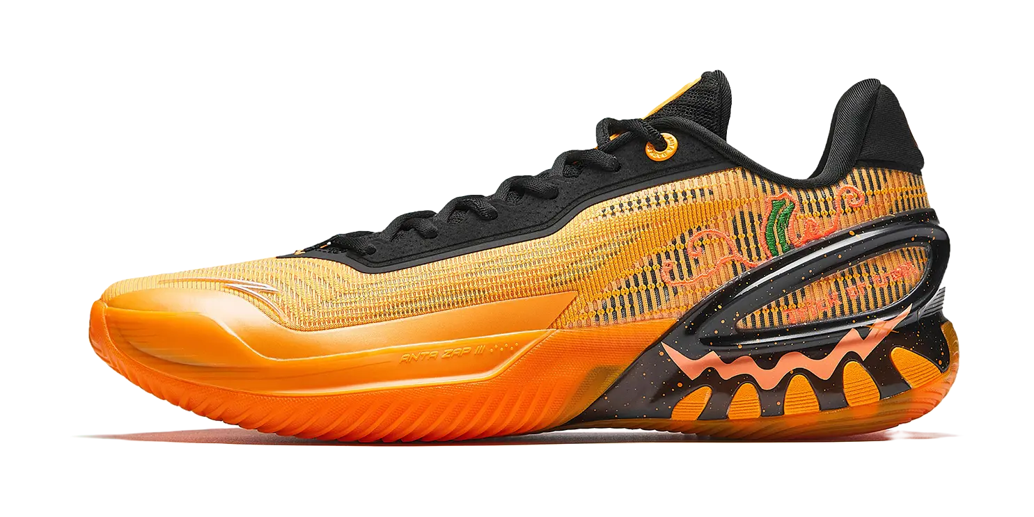 Anta Instant Zap 3 Halloween - Basketball Shoes Men Black Orange  VJSNEAKER