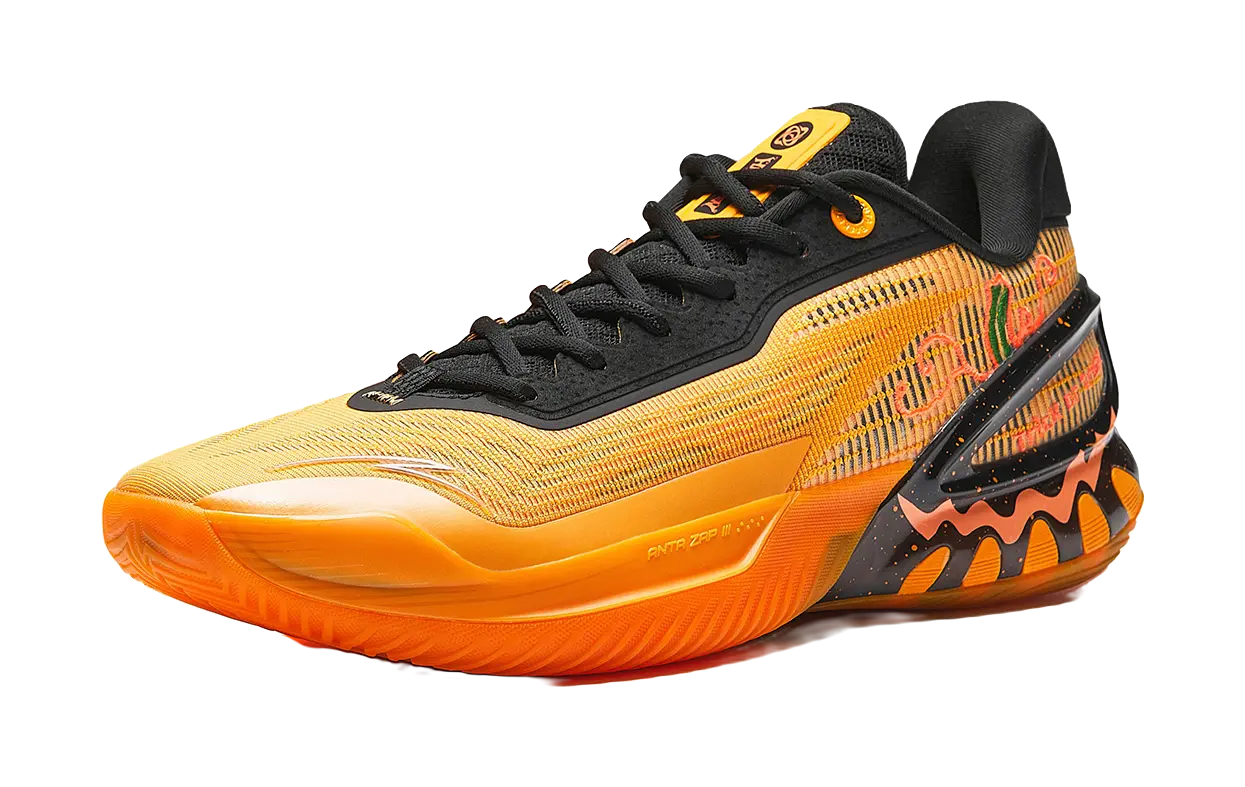 Anta Instant Zap 3 Halloween - Basketball Shoes Men Black Orange  VJSNEAKER