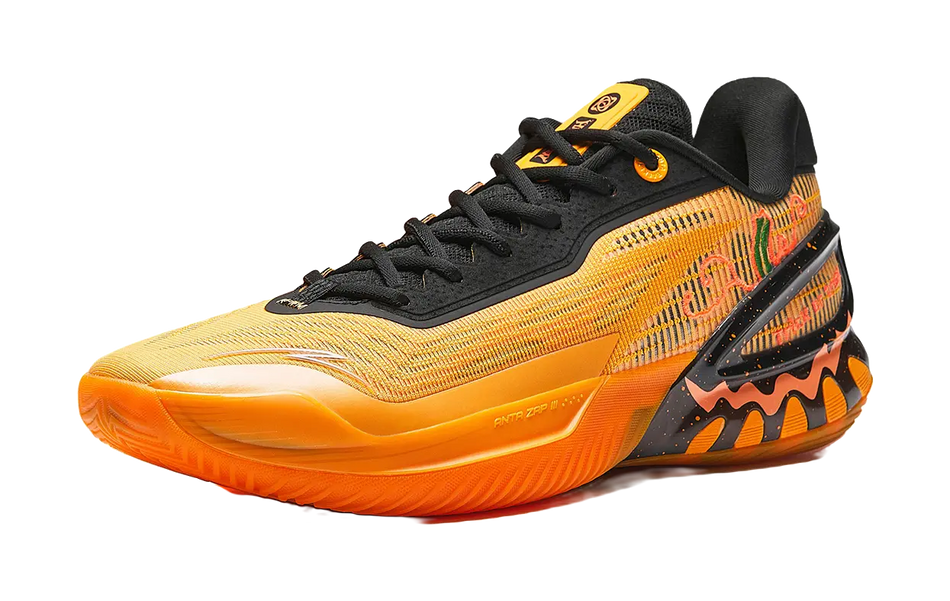 Anta Instant Zap 3 Halloween - Basketball Shoes Men Black Orange  VJSNEAKER