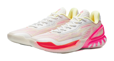 Anta Instant Zap 3 Peach Ice Tea - Men's Low-Top Basketball Shoes White Pink Orange  VJSNEAKER