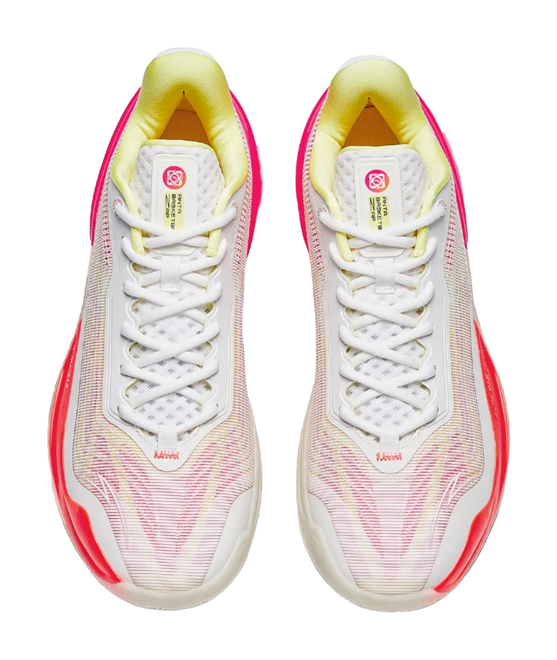 Anta Instant Zap 3 Peach Ice Tea - Men's Low-Top Basketball Shoes White Pink Orange  VJSNEAKER