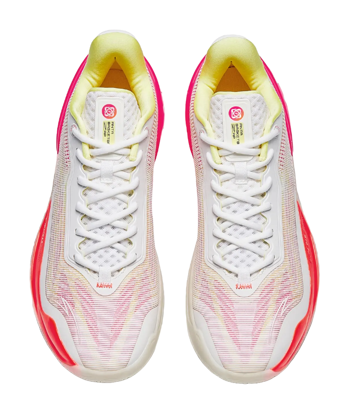 Anta Instant Zap 3 Peach Ice Tea - Men's Low-Top Basketball Shoes White Pink Orange  VJSNEAKER