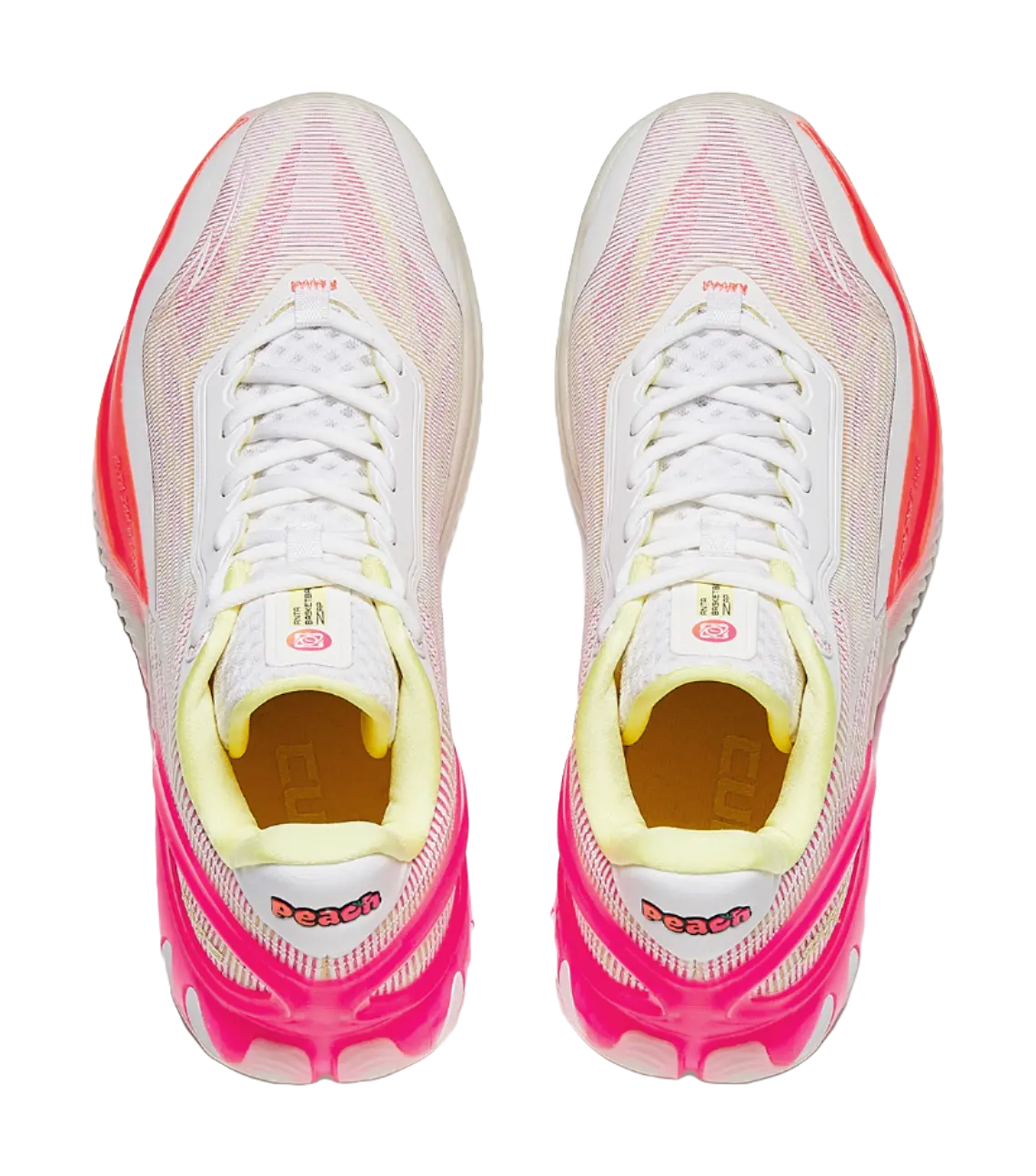 Anta Instant Zap 3 Peach Ice Tea - Men's Low-Top Basketball Shoes White Pink Orange  VJSNEAKER