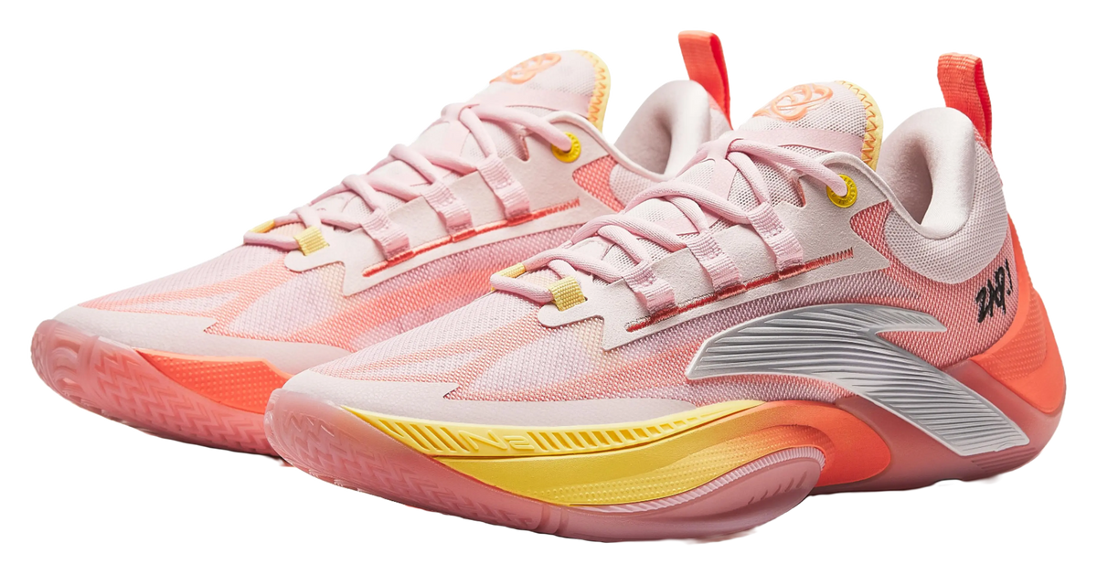 Anta Instantaneous 1 Honey Peach Low top Basketball Shoes Mens Pink  vjsneaker.com