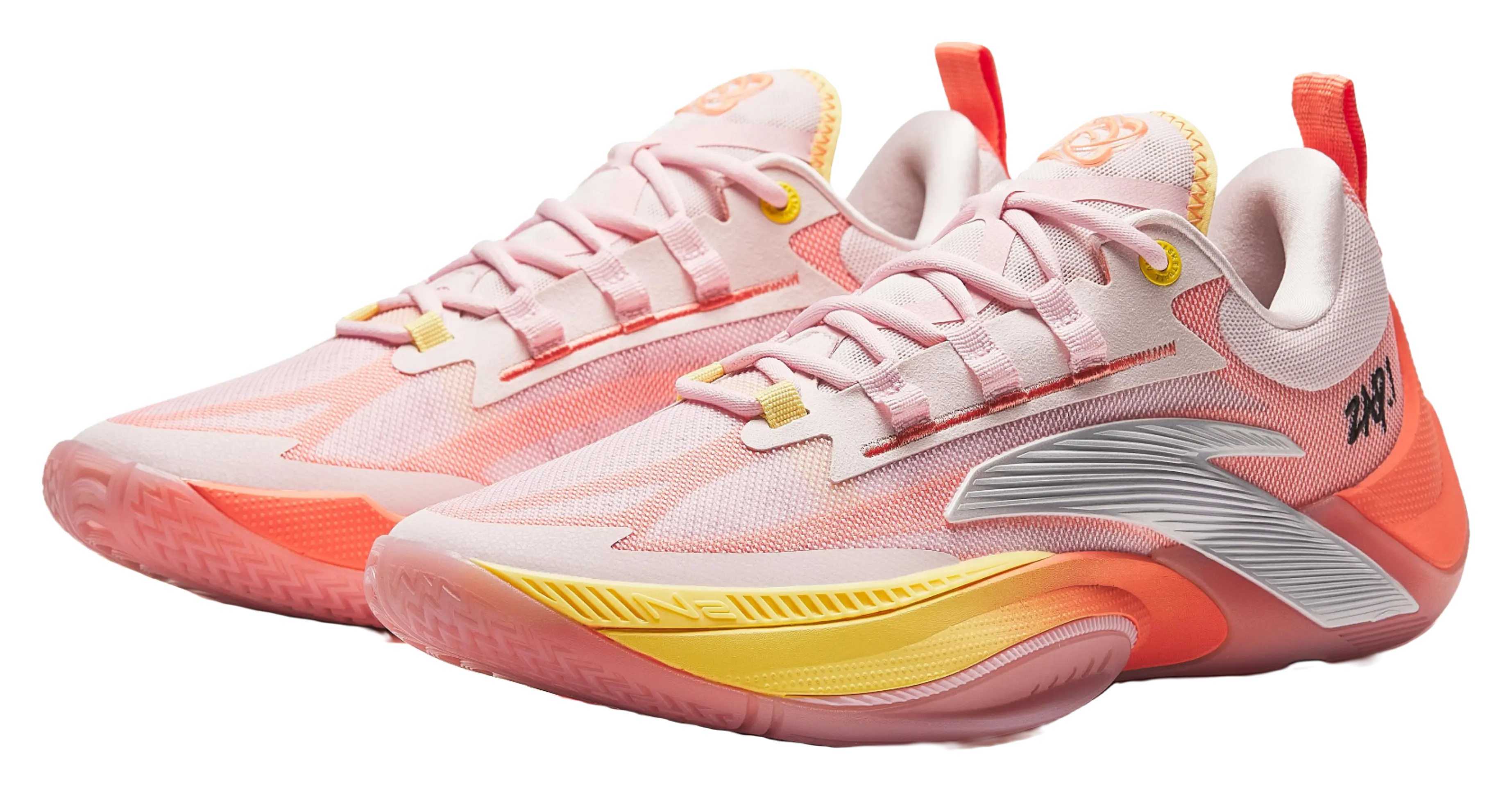 Anta Instantaneous 1 Honey Peach Low top Basketball Shoes Mens Pink  vjsneaker.com