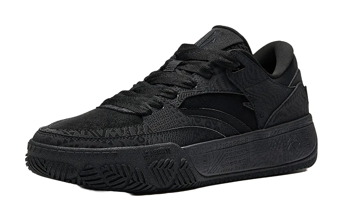 Anta Irving Password Collection Height Increasing Abrasion Resistant Lightweight Skateboard Shoes Men's Basic Black 