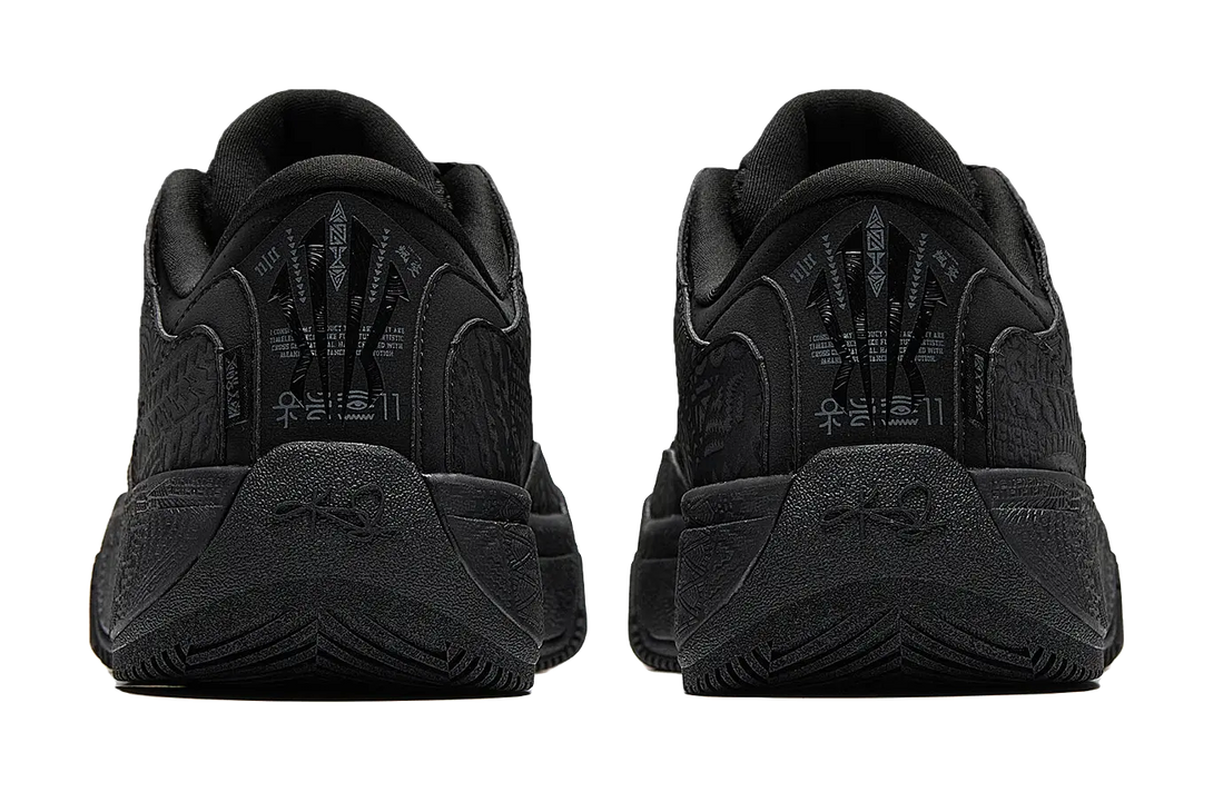 Anta Irving Password Collection Height Increasing Abrasion Resistant Lightweight Skateboard Shoes Men's Basic Black 