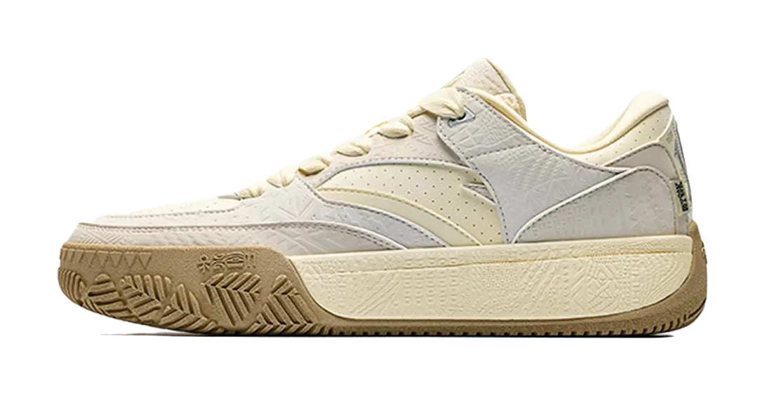 Anta Irving Series Low top Skateboard Shoes Men's Light Beige White/Chalk/Mud Gray 
