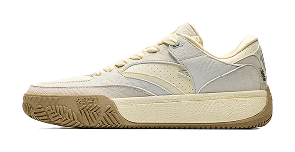 Anta Irving Series Low top Skateboard Shoes Men's Light Beige White/Chalk/Mud Gray 