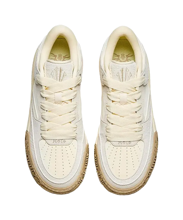Anta Irving Series Low top Skateboard Shoes Men's Light Beige White/Chalk/Mud Gray 