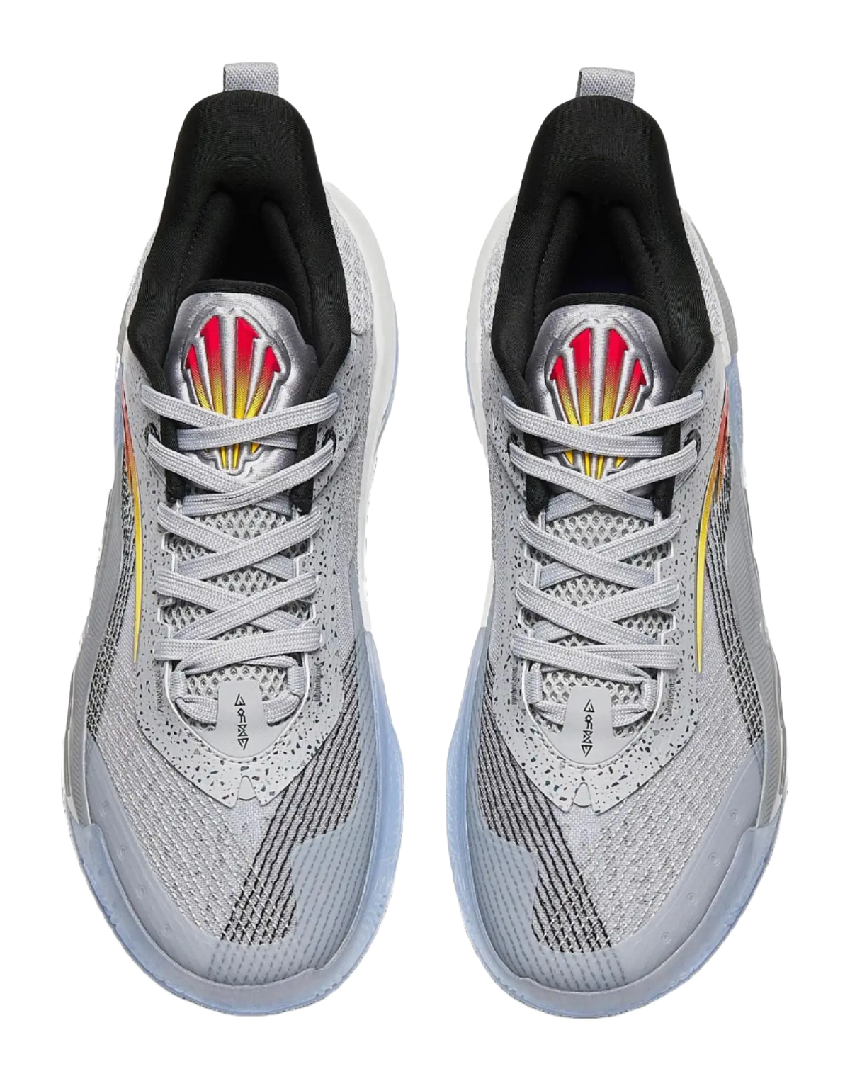 Anta Irving Series Slip-Resistant Cushioning Support Low-Top Basketball Shoes Mens Gray Black Red 