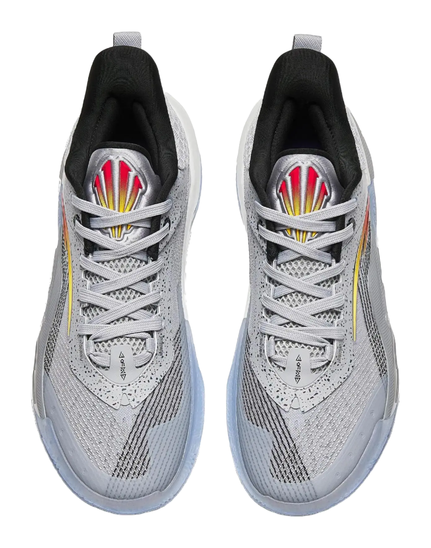 Anta Irving Series Slip-Resistant Cushioning Support Low-Top Basketball Shoes Mens Gray Black Red 