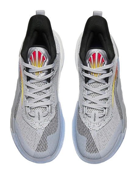 Anta Irving Series Slip-Resistant Cushioning Support Low-Top Basketball Shoes Mens Gray Black Red 