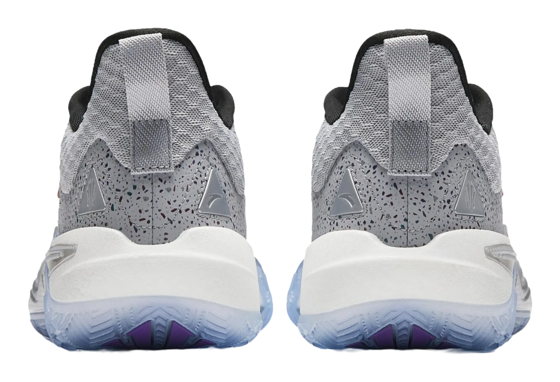 Anta Irving Series Slip-Resistant Cushioning Support Low-Top Basketball Shoes Mens Gray Black Red 