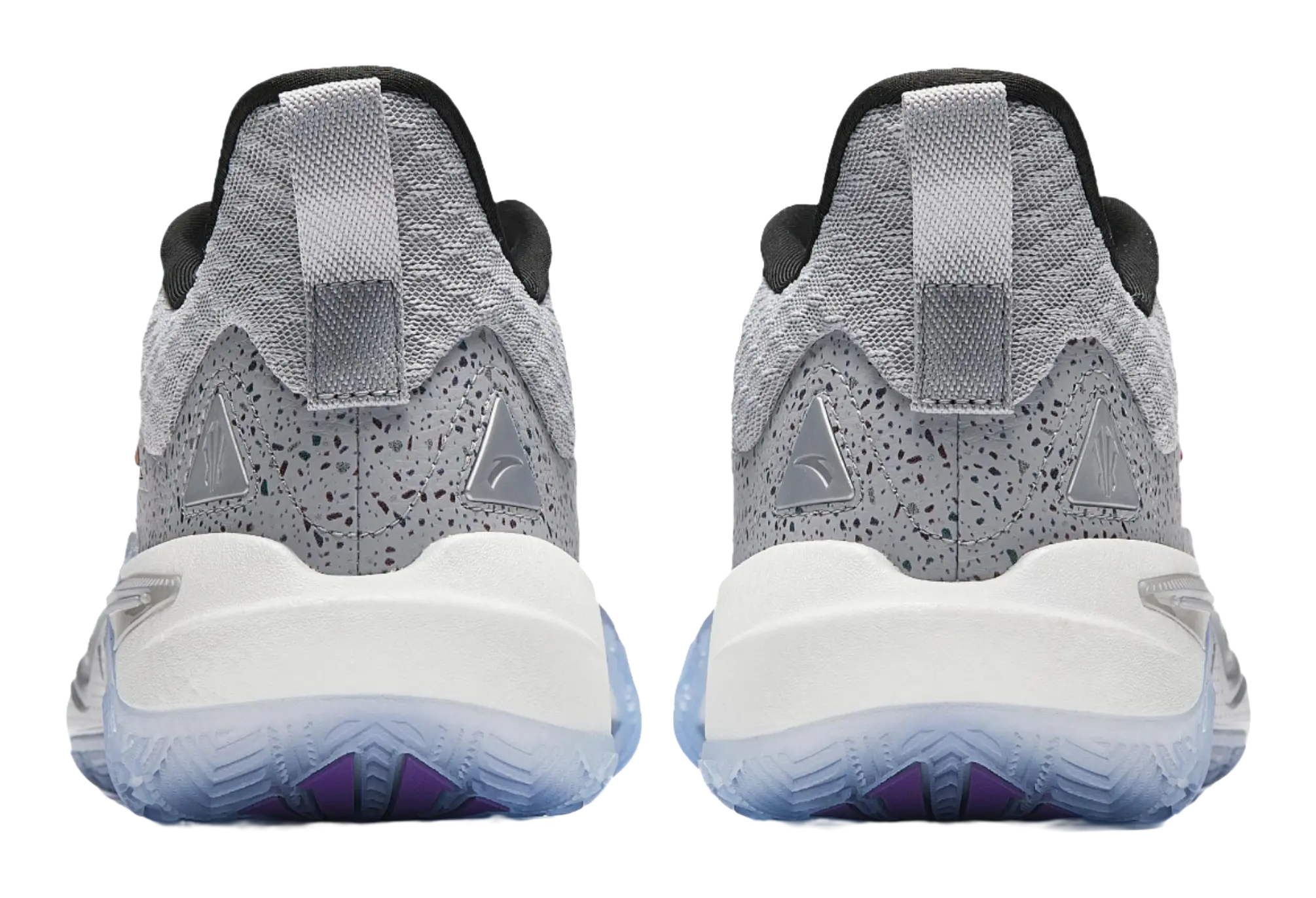 Anta Irving Series Slip-Resistant Cushioning Support Low-Top Basketball Shoes Mens Gray Black Red 