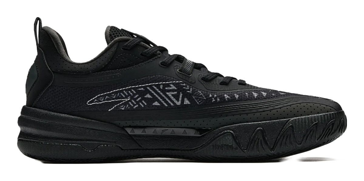 Anta KAI 1 TEAM "Black Knight" Basketball Shoes Mens Black Gray  vjsneaker.com