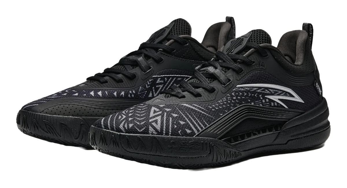 Anta KAI 1 TEAM "Black Knight" Basketball Shoes Mens Black Gray  vjsneaker.com