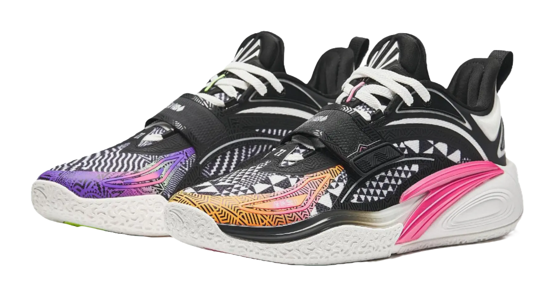 Anta KAI 1 "Enlightened Warrior"Basketball Shoes Mens Mismatched Black White  vjsneaker.com