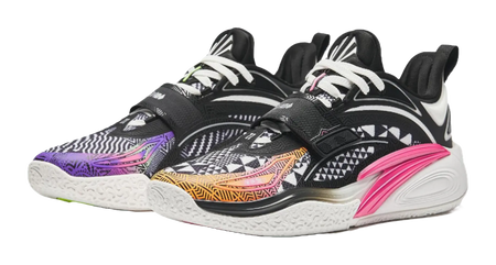 Anta KAI 1 "Enlightened Warrior"Basketball Shoes Mens Mismatched Black White  vjsneaker.com