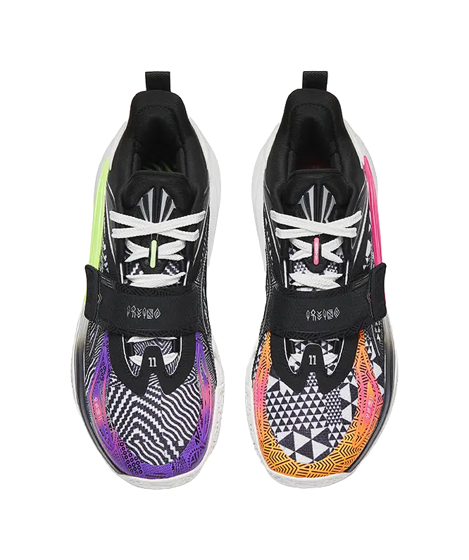 Anta KAI 1 "Enlightened Warrior"Basketball Shoes Mens Mismatched Black White  vjsneaker.com