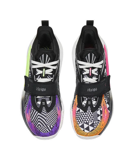 Anta KAI 1 "Enlightened Warrior"Basketball Shoes Mens Mismatched Black White  vjsneaker.com