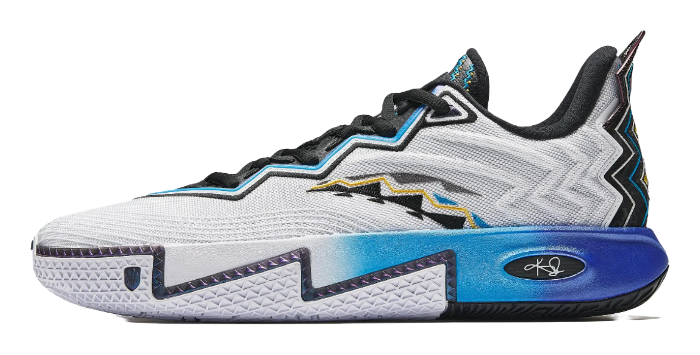 Anta KAI 2 Cushioning, Abrasion Resistant, And Resilient Properties Low Top Basketball Shoes Mens White Black Blue 
