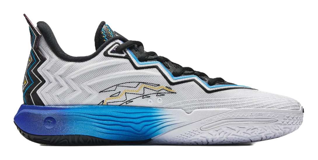 Anta KAI 2 Cushioning, Abrasion Resistant, And Resilient Properties Low Top Basketball Shoes Mens White Black Blue 